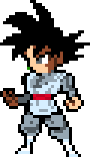 Goku Black - Pixel Art Dragon Ball Super Clipart (530x630), Png Download
