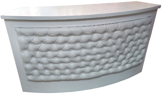 White Tufted Curved - Coffee Table Clipart (800x600), Png Download