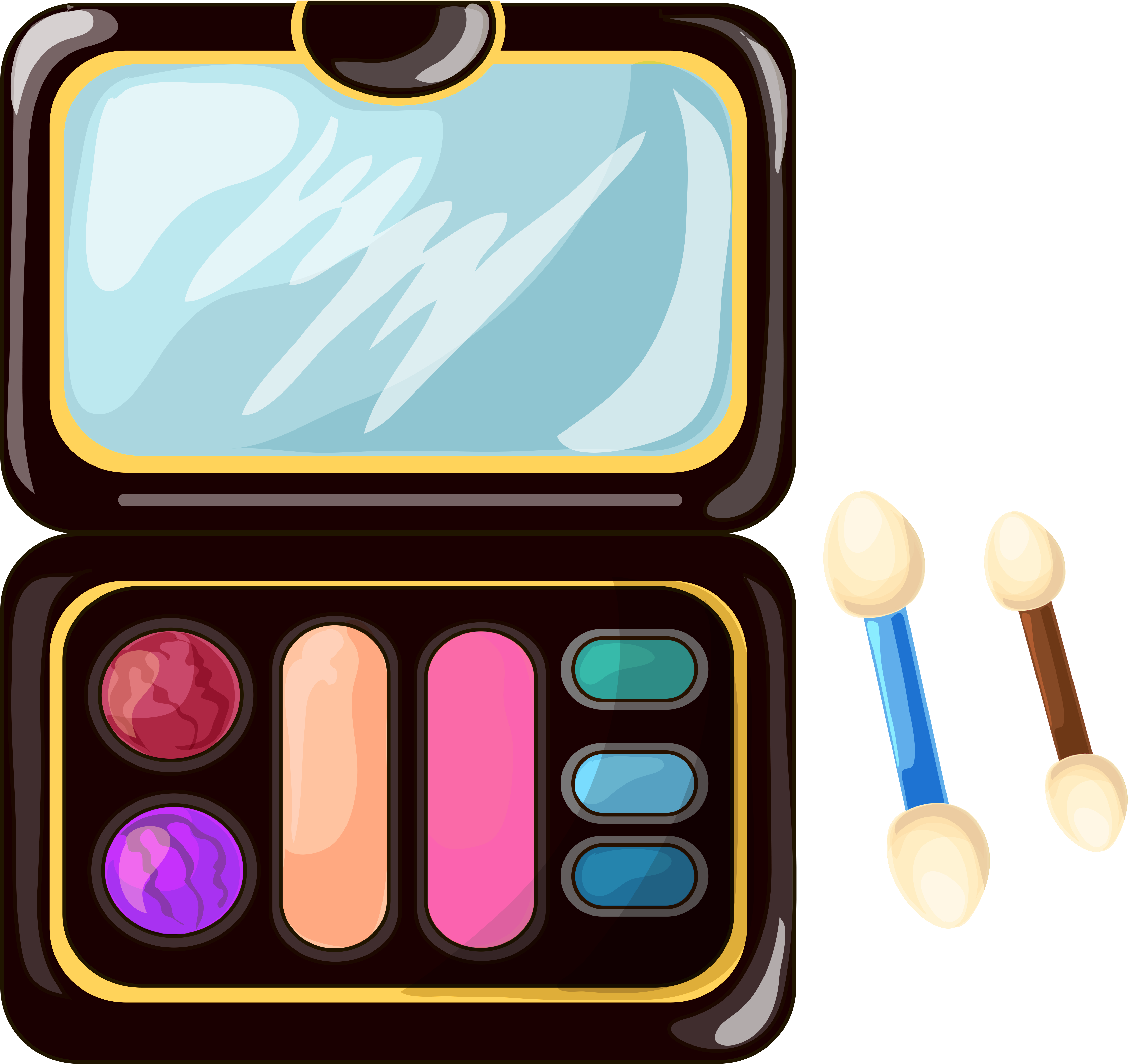 Eyeshadow Palette Png Clipart Picture - Eyeshadow Clipart Transparent Png (5141x5000), Png Download