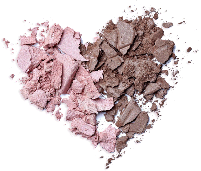 Eyeshadow Powder Png - Powder Heart Clipart (740x740), Png Download