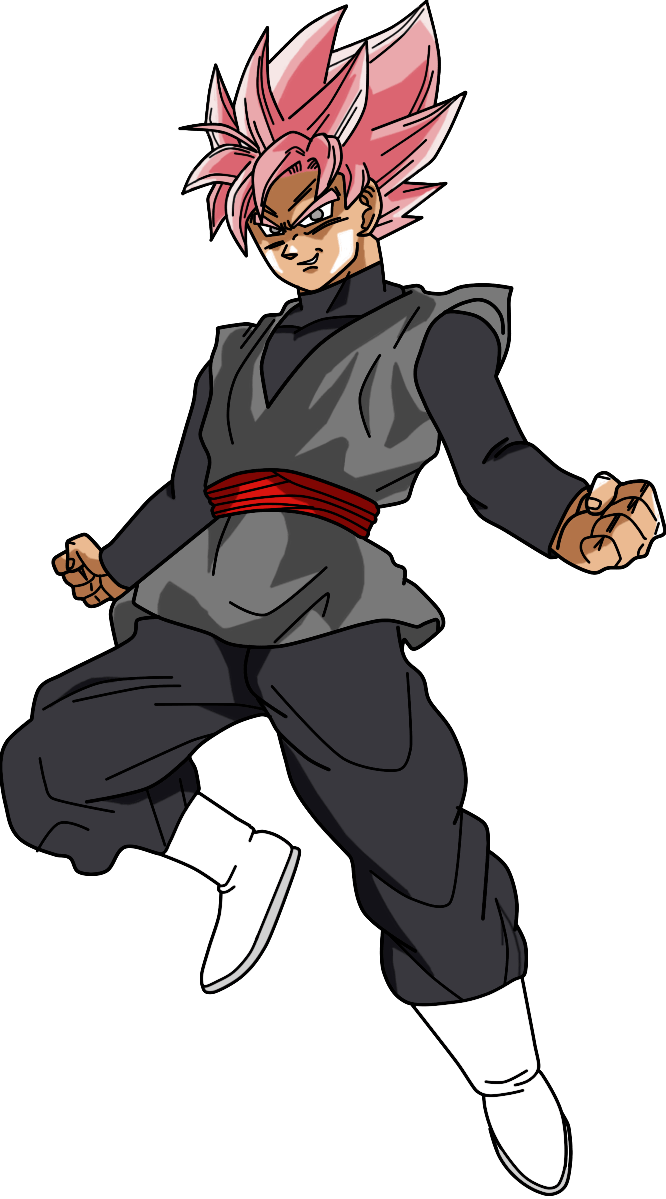 Comics And Fantasy - Black Goku Ssj Rose Png Clipart (666x1199), Png Download