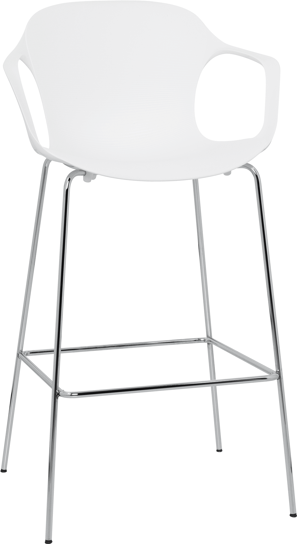 Nap Bar Stool Kasper Salto Milk White Chrome Steel - Chair Clipart (1600x1840), Png Download
