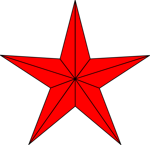 Red Star White Background Clipart (600x580), Png Download