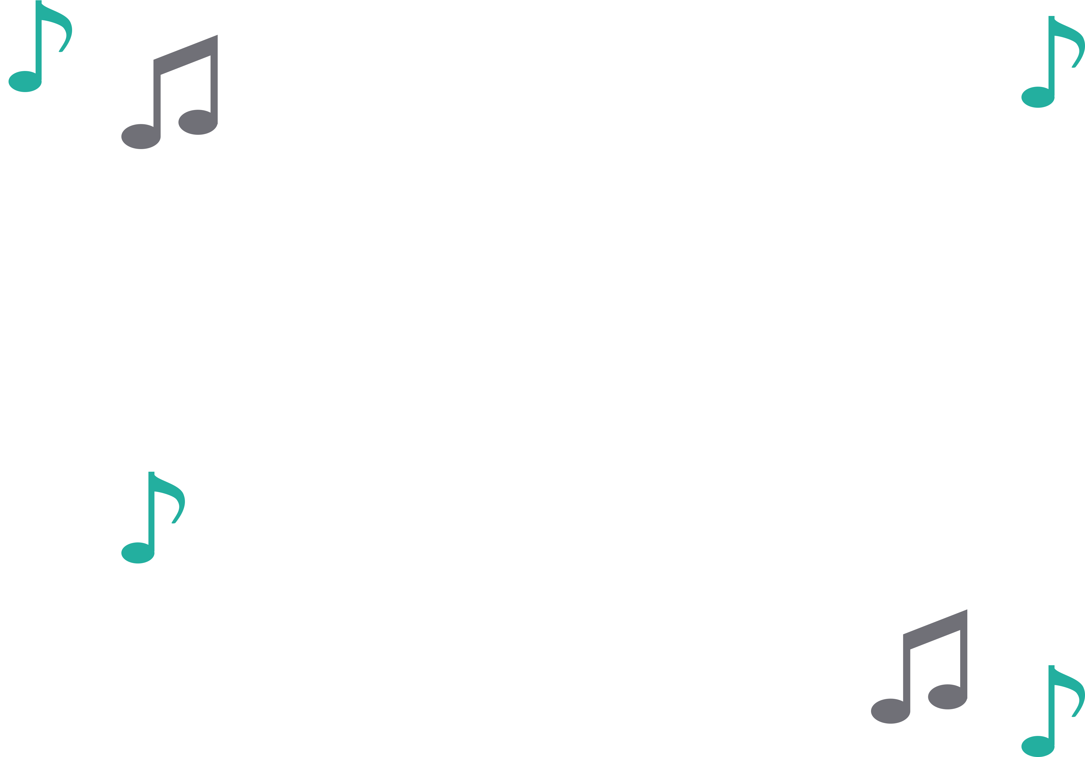 Music-notes - Clock Clipart (4608x3456), Png Download