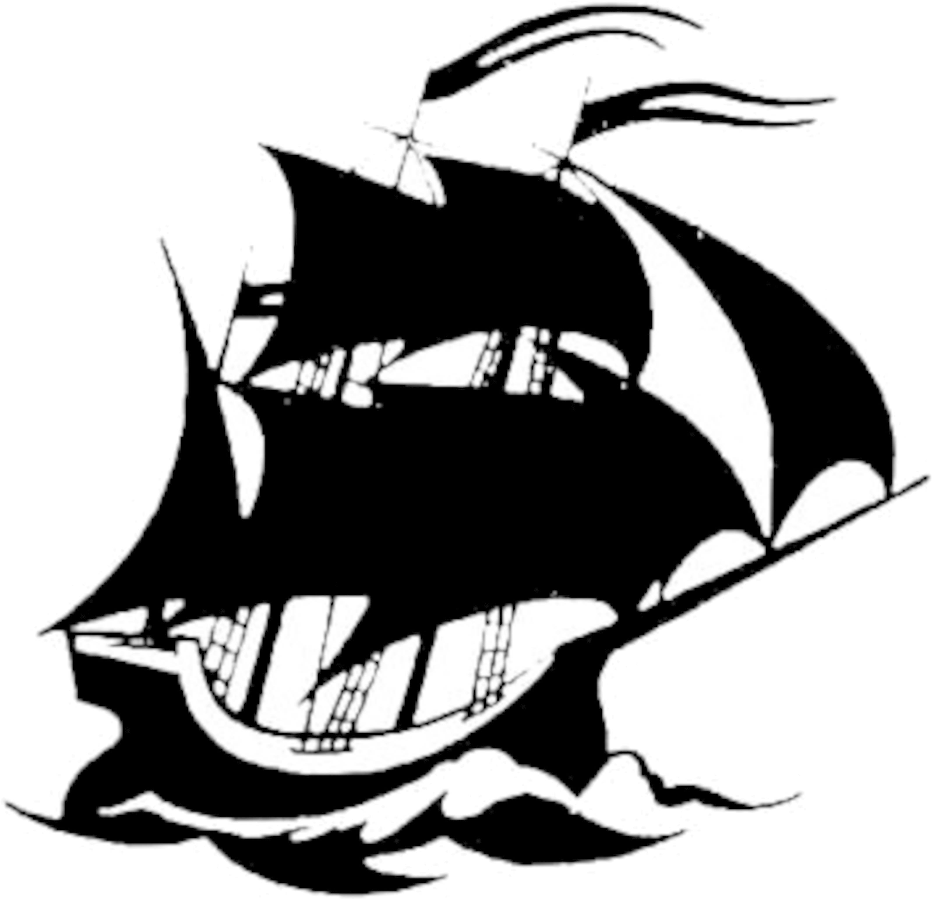 Welcome To Sailor's Art - Black Ship Logo Clipart (4000x3499), Png Download