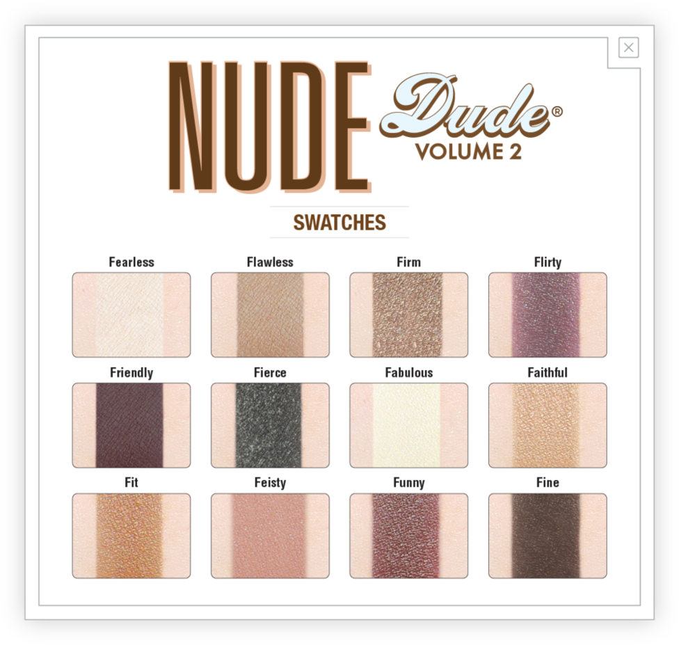 Nude Dude® Nude Eyeshadow Palette - Nude Dude Clipart (1000x951), Png Download
