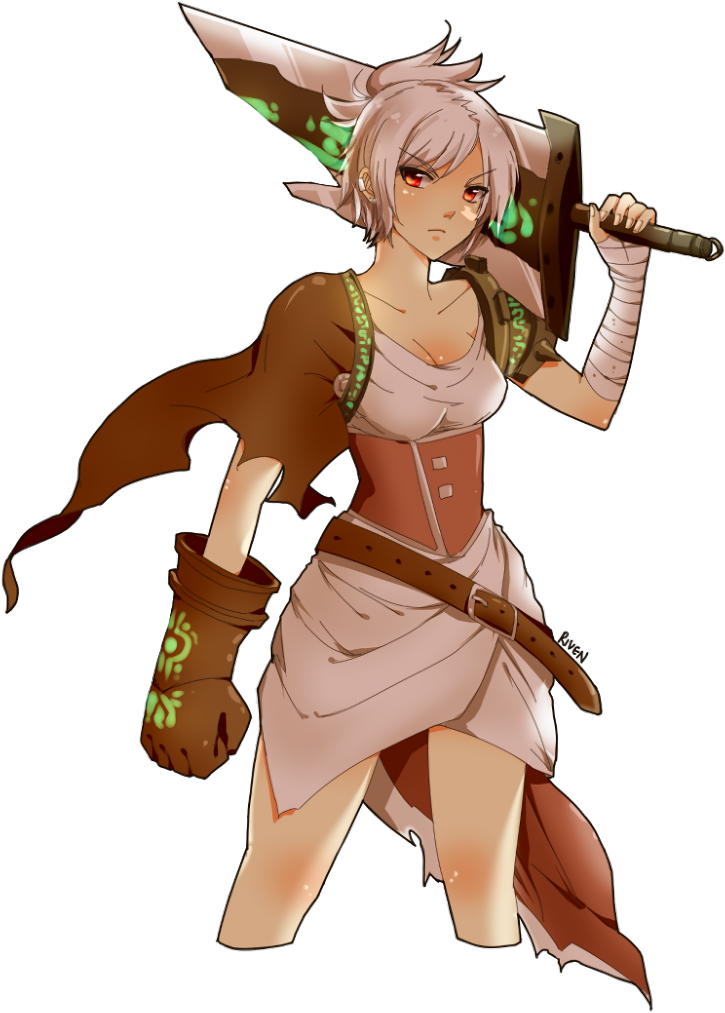 Riven By Urusai-baka Hd Wallpaper Fan Art Artwork League - League Of Legends Riven Awake Clipart (785x1080), Png Download