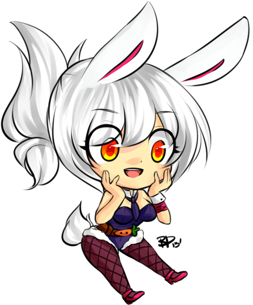 Riven By Kawailemon - Battle Bunny Riven Chibi Clipart (570x678), Png Download