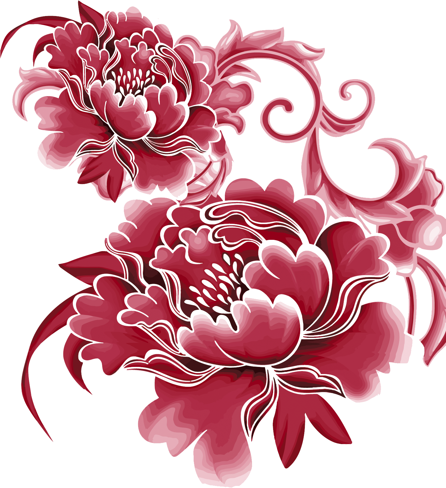Chinese Flower Pattern Png Clipart - Large Size Png Image - PikPng