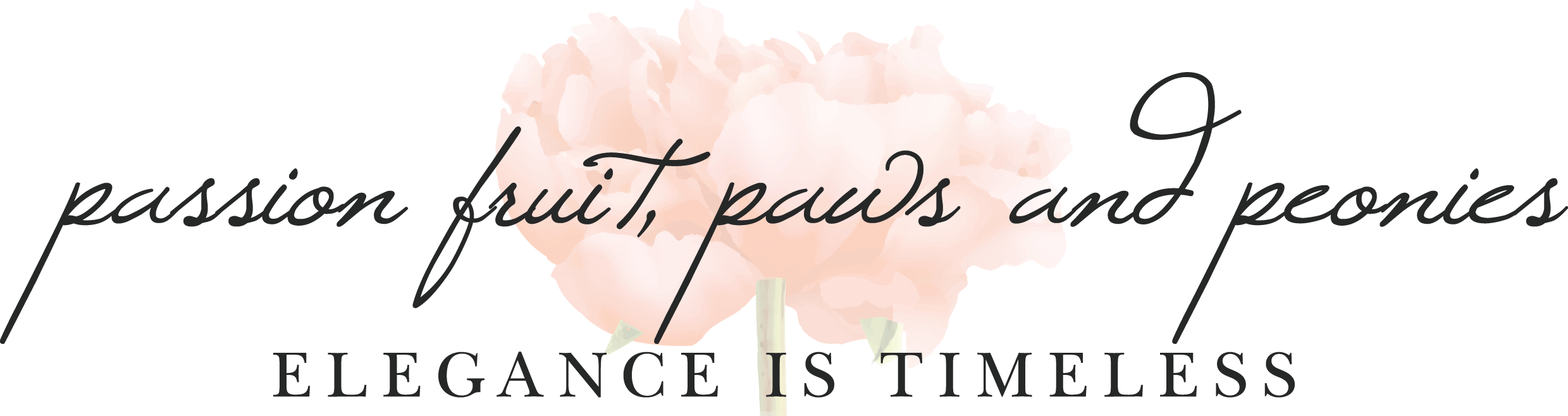 Passion Fruit, Paws And Peonies - Cindy Chao Clipart (2479x658), Png Download