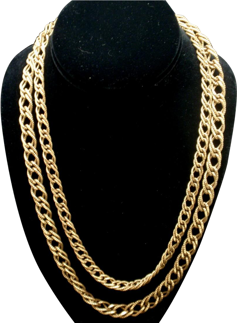 Vintage Chain Necklace Double - Silver 10mm Figaro Chain Clipart (1111x1111), Png Download