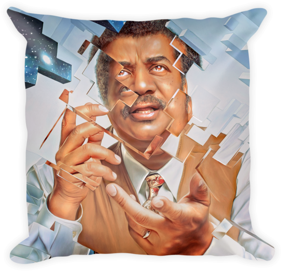 Neil Degrasse Tyson Pillow - Niel De Grasse Tyson Art Clipart (600x600), Png Download