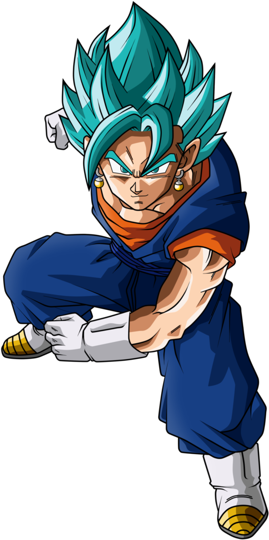 Vegetto Super Saiyajin Azul - Vegetto Evil Clipart (543x1090), Png Download