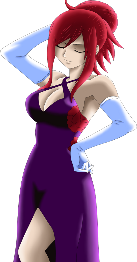 Dfc Ix Round 1 Stats Info - Fairy Tail Erza Wearing Gown Clipart (752x1063), Png Download