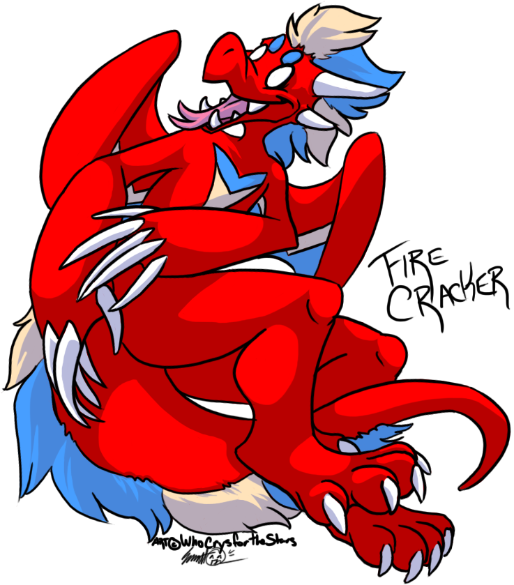 Bear-claw Dragon - Firecracker - Cartoon Clipart (742x861), Png Download