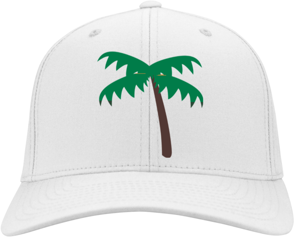 Palm Tree Emoji C813 Port Authority Flex Fit Twill Clipart (1010x815), Png Download