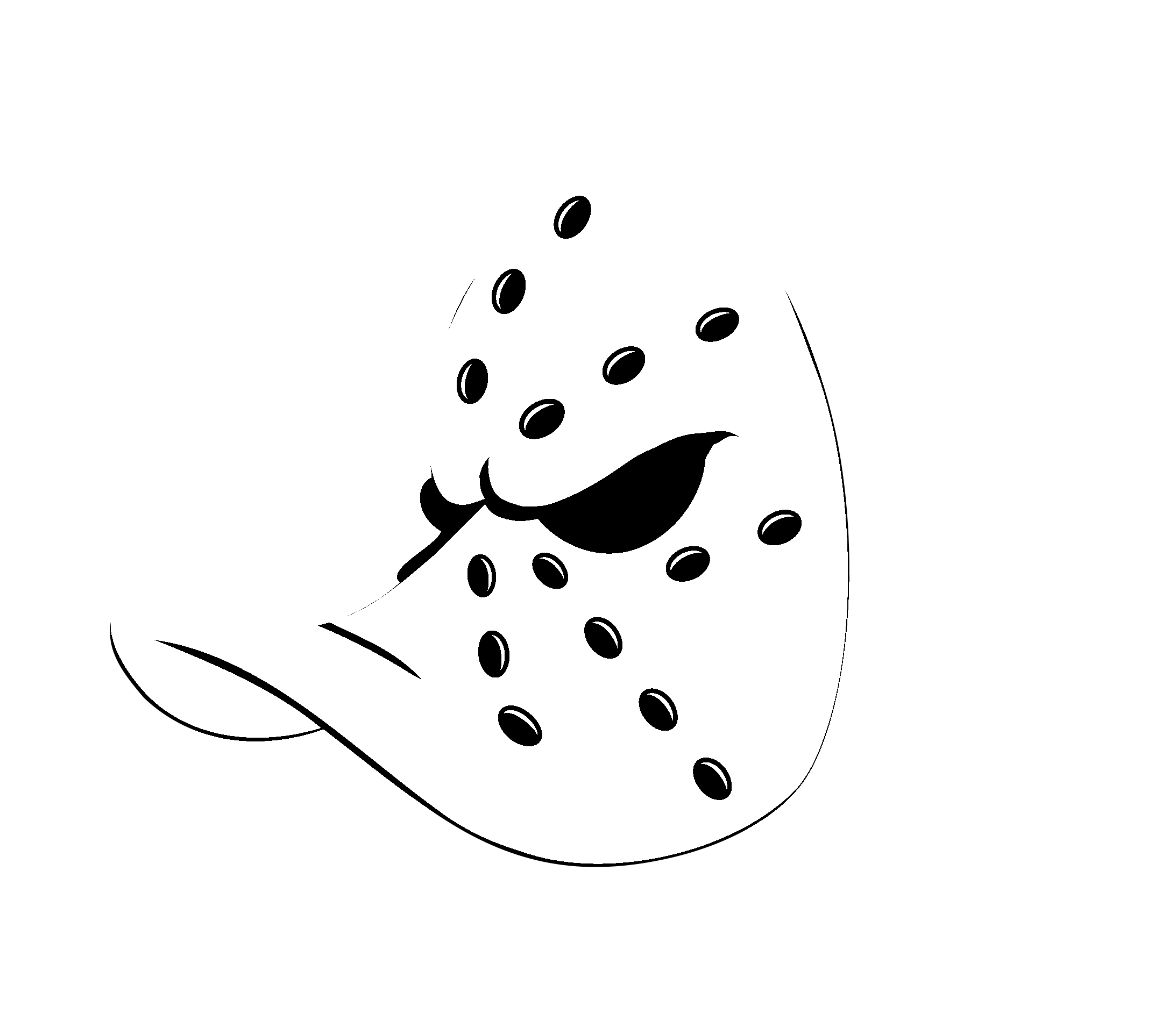 Anaheim Mighty Ducks Logo Black And White - Anaheim Mighty Ducks Clipart (2400x2400), Png Download