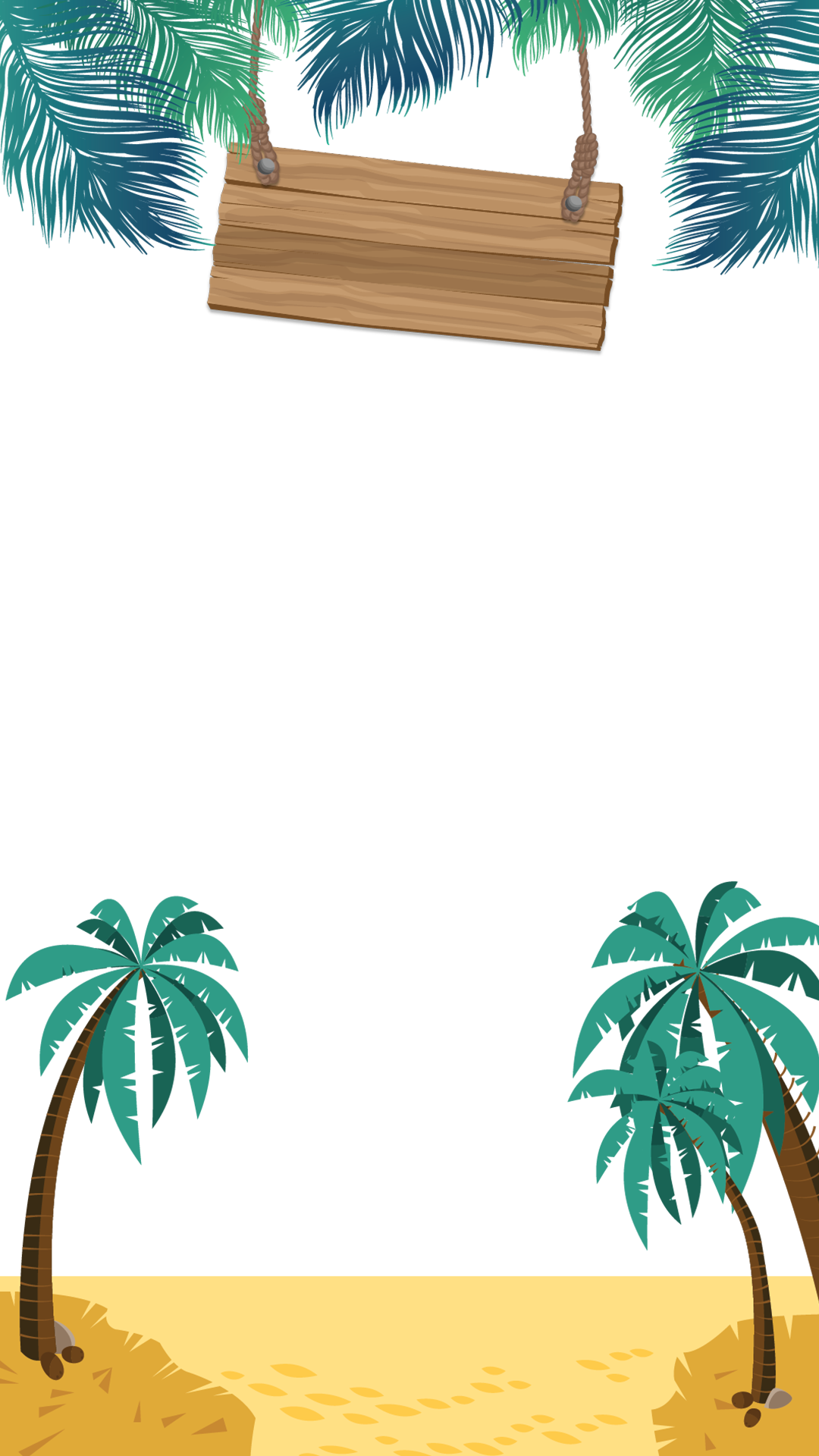 Beach Vacation - Palm Tree Snapchat Filter Clipart (1080x1920), Png Download
