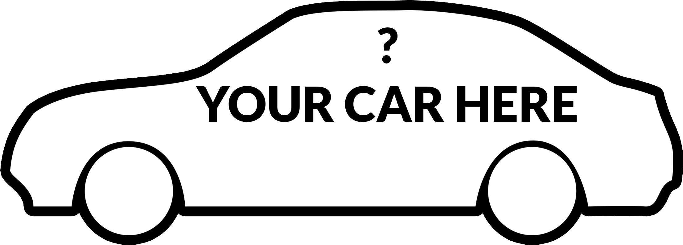 Ponytail Clipart Side Pro Pencil And In Color - Car Side View Clipart - Png Download (2400x815), Png Download