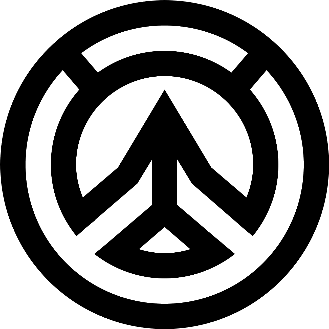 Overwatch Logo Png - Overwatch Logo Black Png Clipart (1600x1600), Png Download