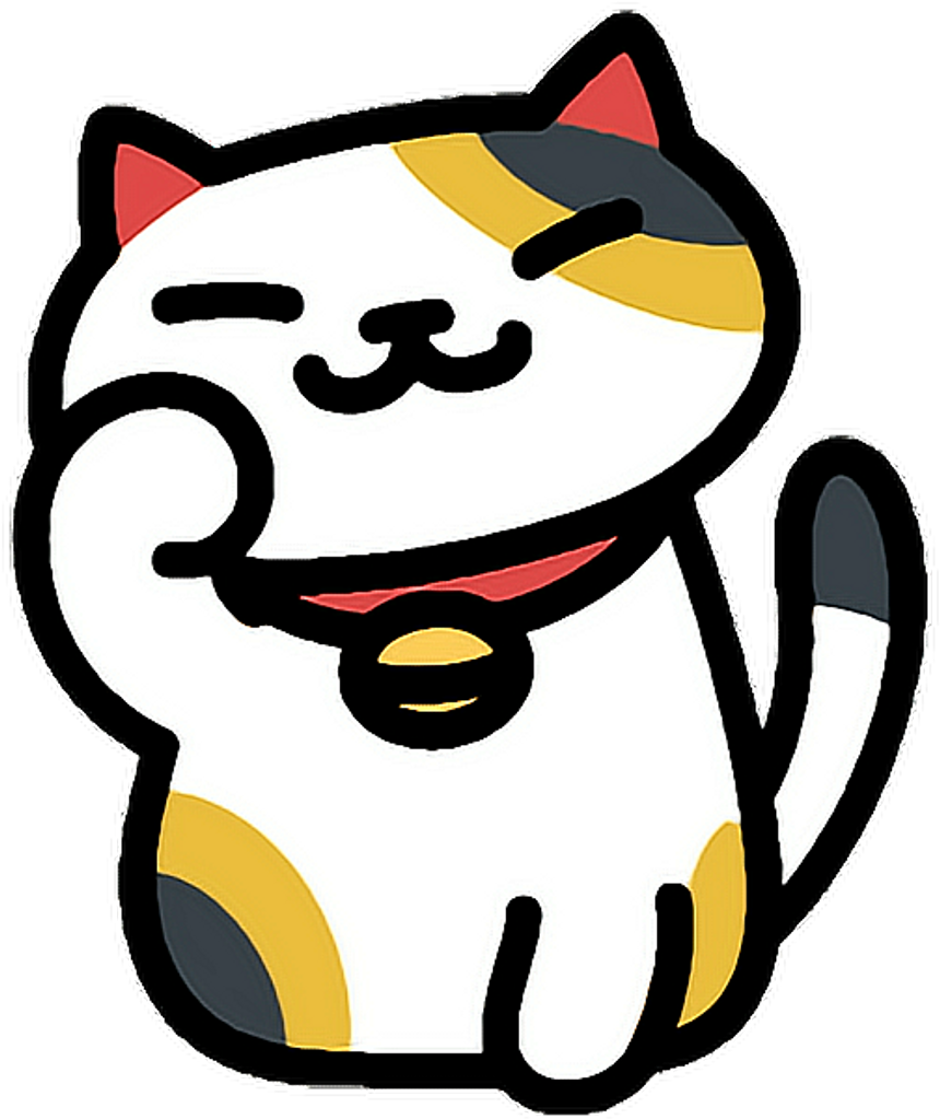 Neko Cat Nekoatsume Cute Simple Kitty Game Japanese - Ms Fortune Wallpaper Neko Atsume Clipart (860x1023), Png Download