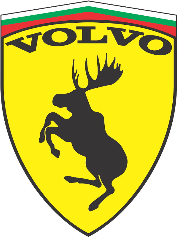 Volvo Prancing Moose Clipart (609x816), Png Download