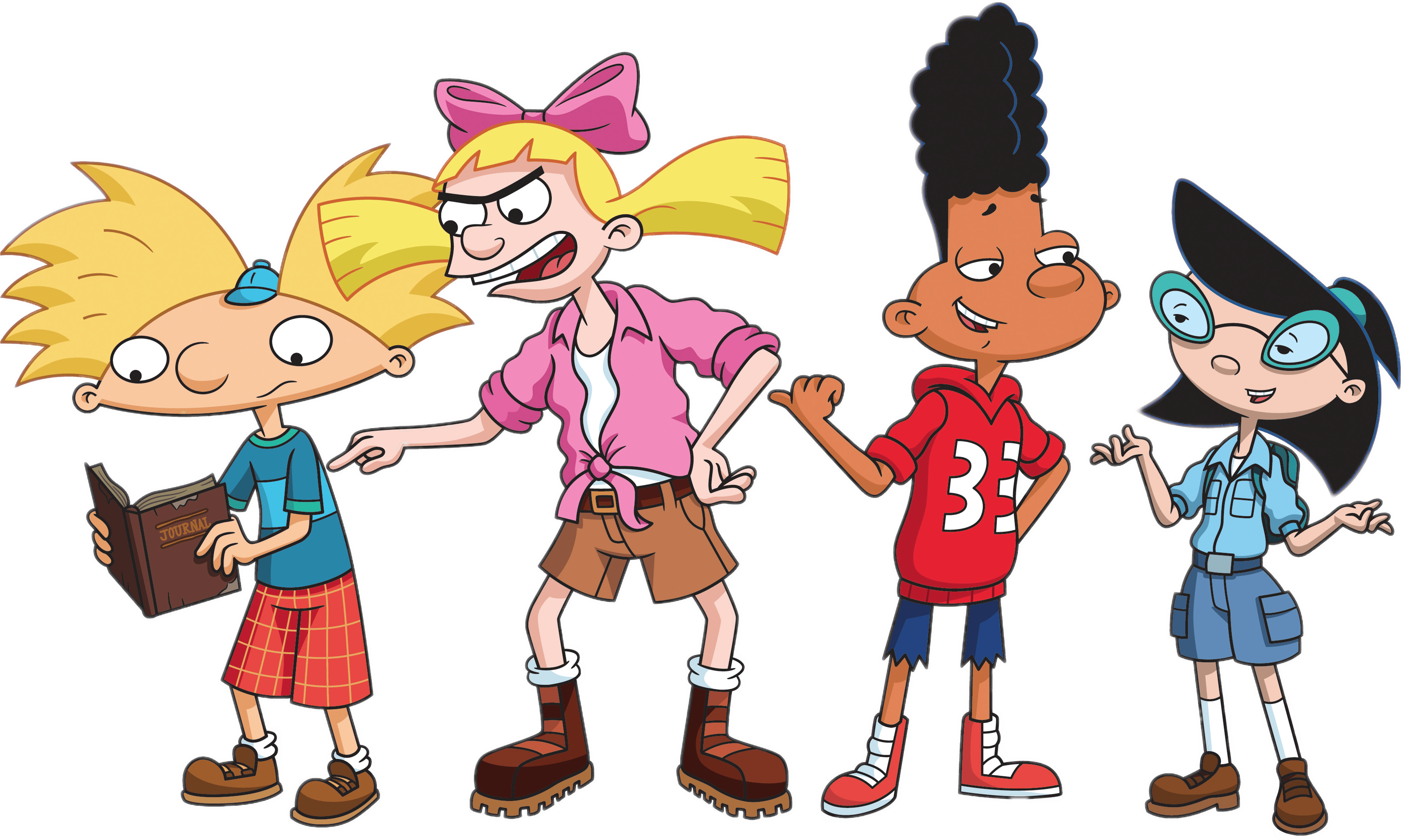 At The Movies - Hey Arnold Characters Clipart (4911x2937), Png Download