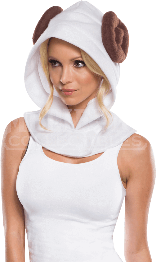 Star Wars Princess Leia Hood - Princess Leia Adult Star Wars Hood Clipart (503x842), Png Download