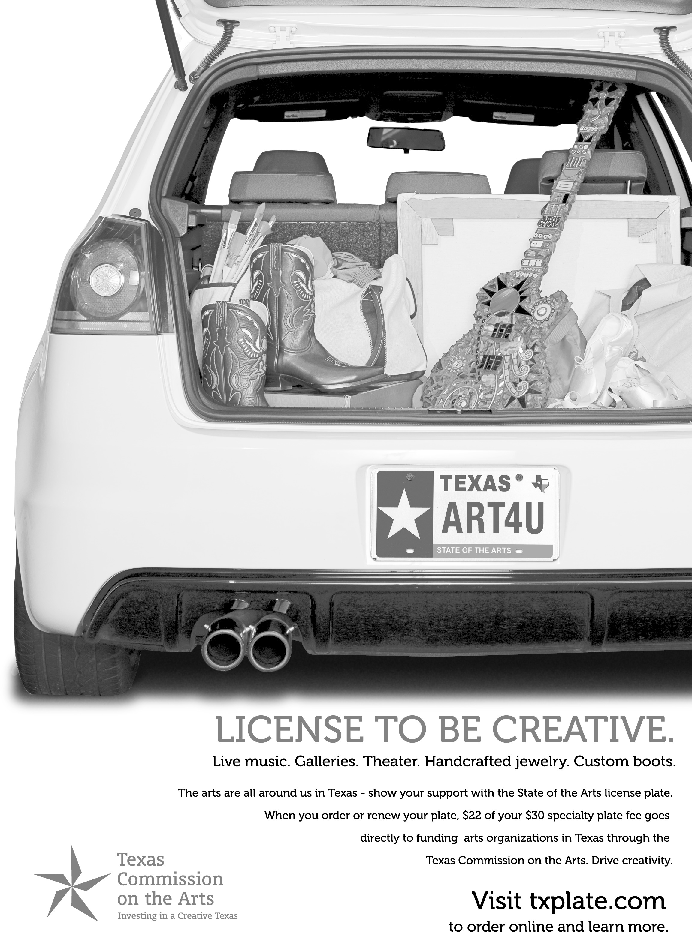 5 X 11 Inch Black & White - Texas Commission On The Arts Clipart (2550x3300), Png Download