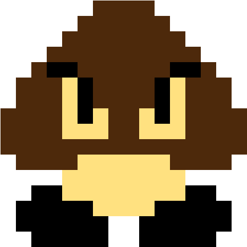 Goomba - Goomba Pixel Art Minecraft Clipart (540x640), Png Download