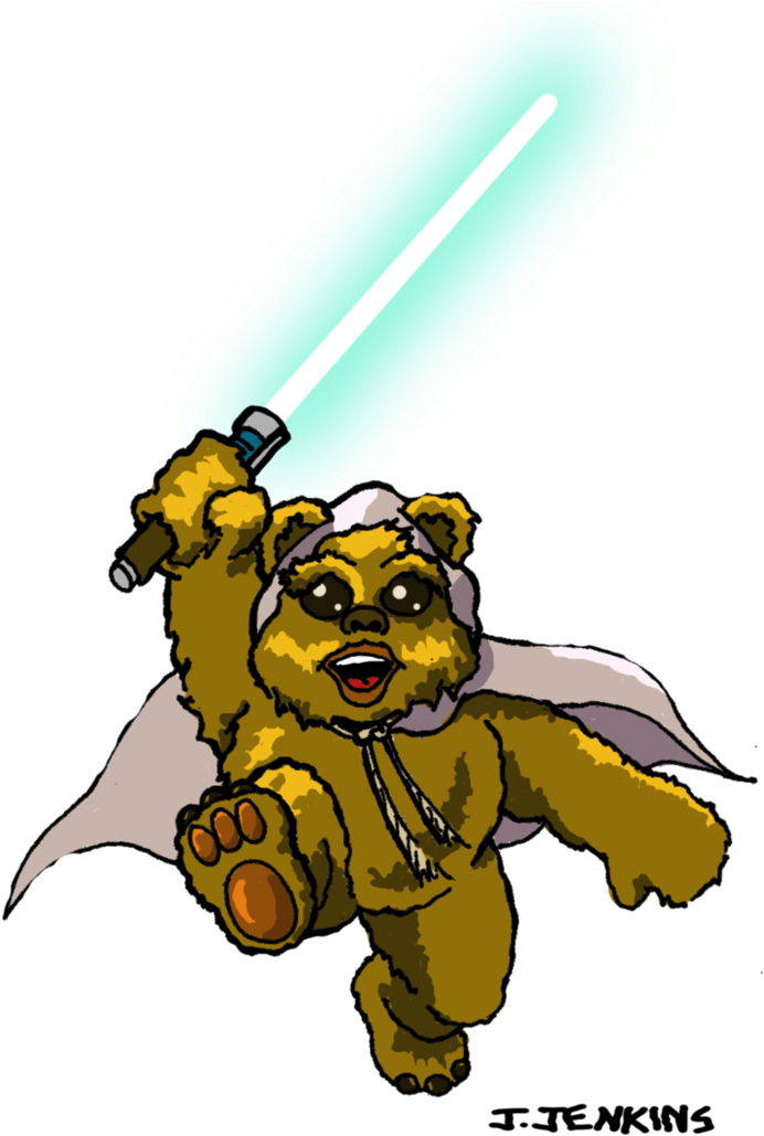 Ewok Png - Jedi Ewok Clipart (753x1060), Png Download