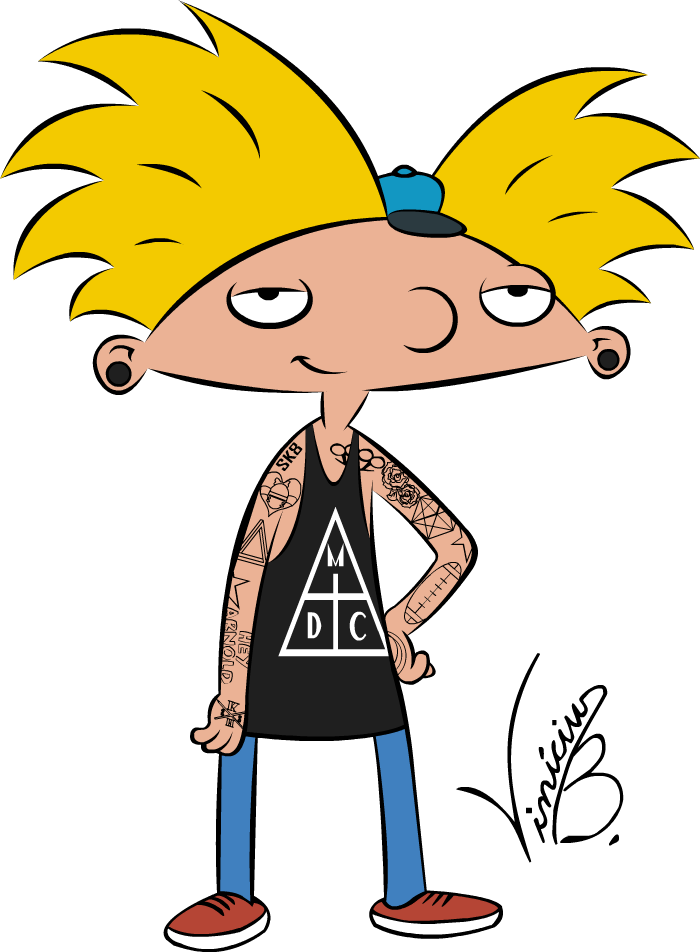 Hey Arnold With Tattoos Clipart (700x952), Png Download