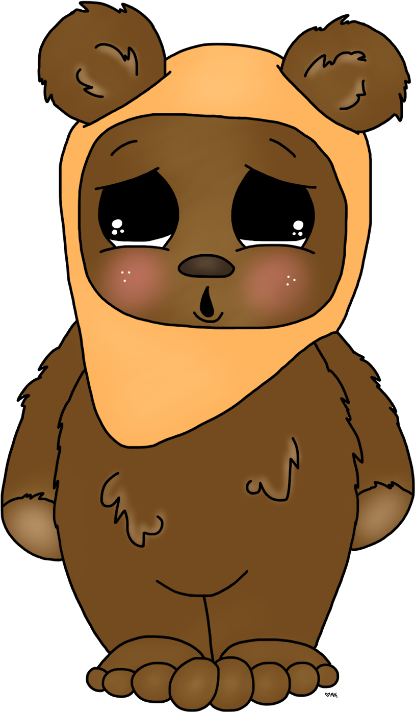 Star Wars Ewok Clipart - Cartoon - Png Download (1200x1600), Png Download