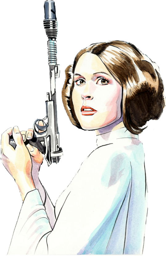 Starwars Princessleia Edit Myedit Sticker Transparent - Star Wars Comic Art Leia Clipart (1024x1024), Png Download