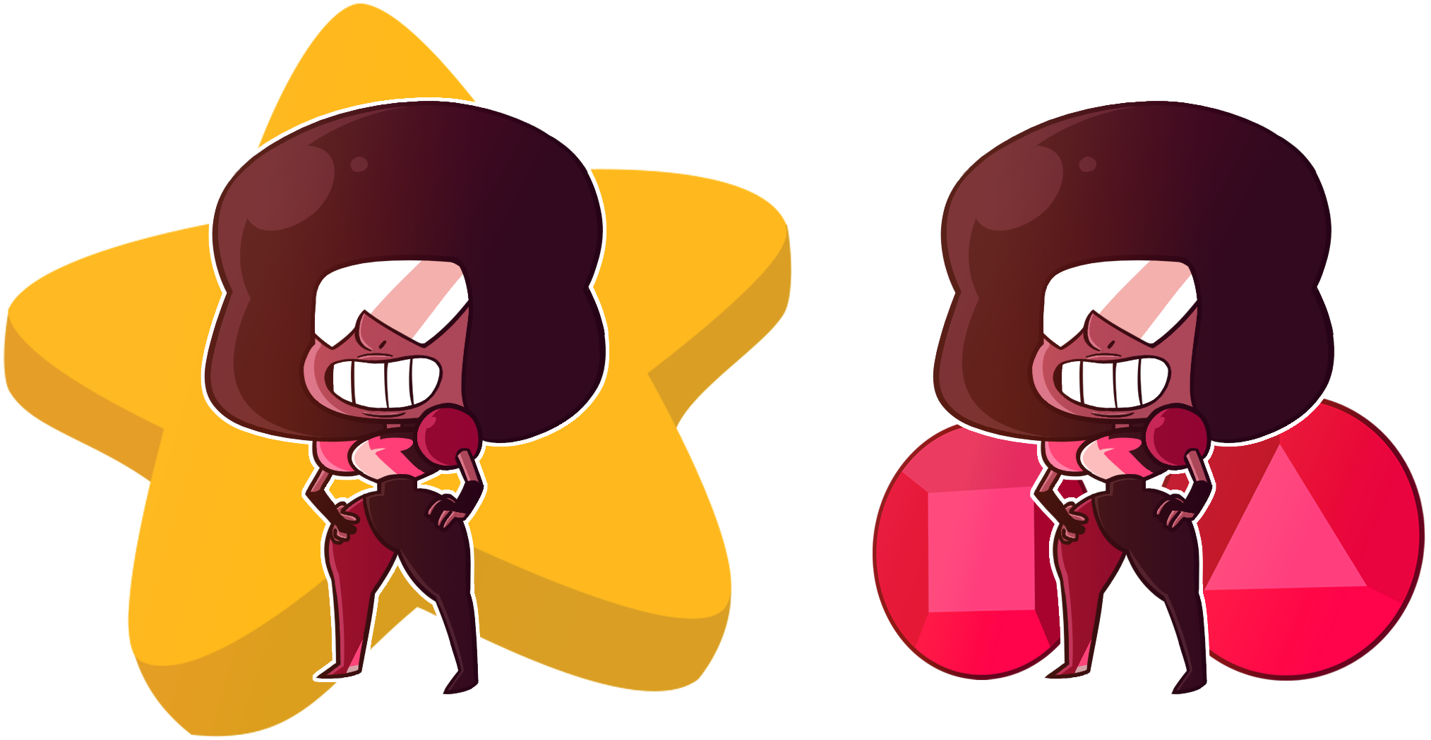 Steven Universe Chibi Garnet Steven Universe Pinterest Clipart (2027x1049), Png Download