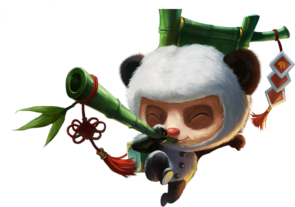 Panda Teemo Skin - Panda Teemo Png Clipart (966x717), Png Download