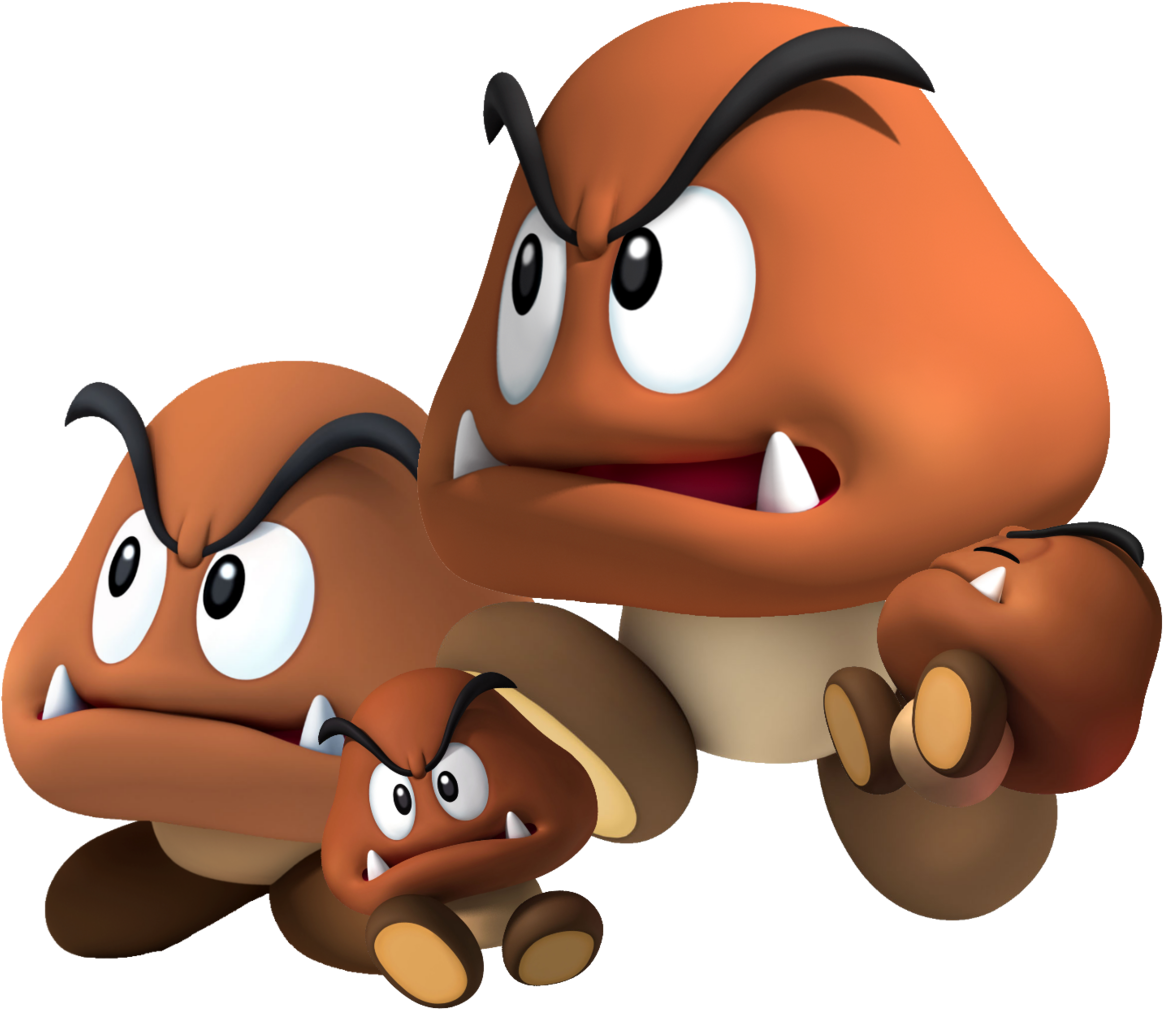 Image Mega Goomba Fantendo The Nintendo Png Ssbb Goomba - Super Mario Odyssey Goomba Tower Clipart (1185x1024), Png Download