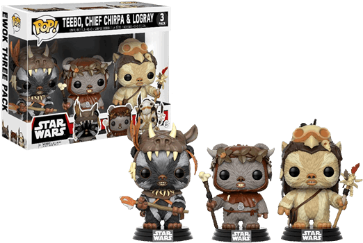 Teebo, Chief Chirpa And Logray 3-pack Pop Vinyl Figure - Ewok Funko Pop 3 Pack Clipart (600x600), Png Download