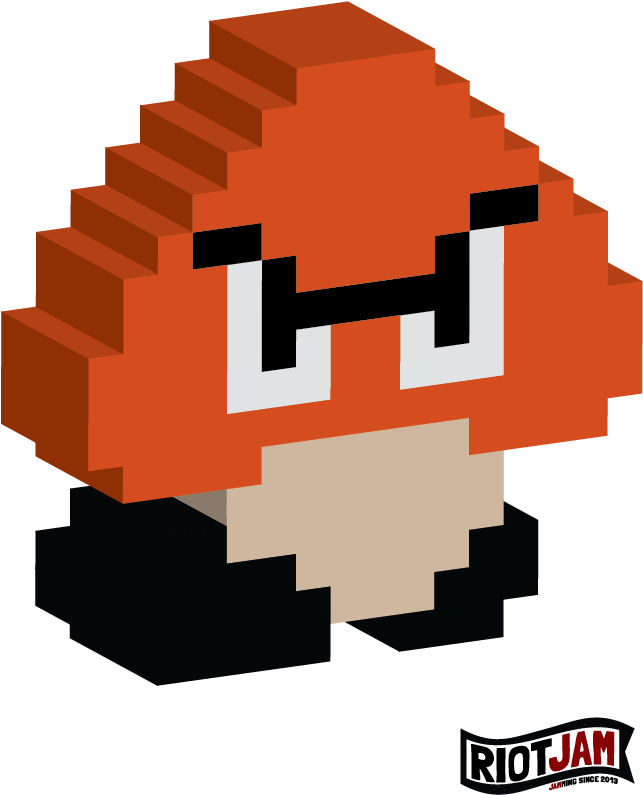 Mario 8 Bit Goomba.