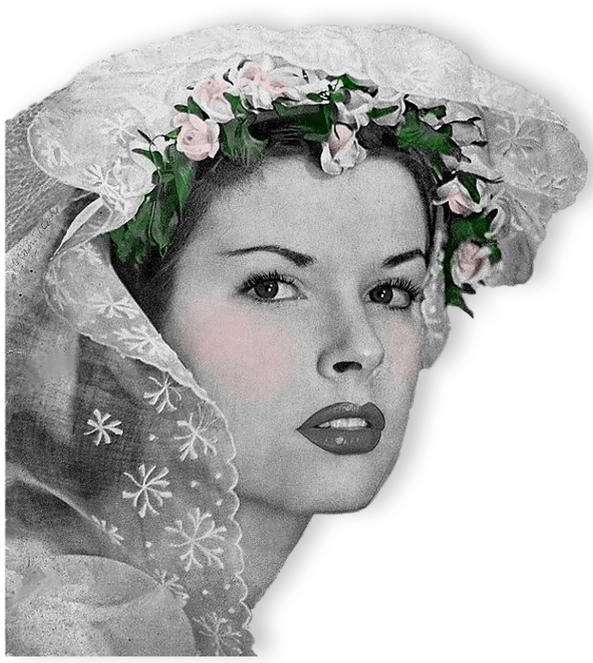 Bride Free Download Png - Transparent Vintage Woman Png Clipart (1196x1325), Png Download