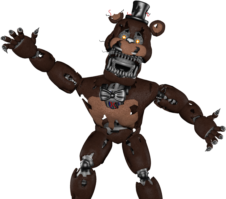 Nightmare Freddy Png - Fnaf Nightmare Freddy Render Clipart (976x819), Png Download