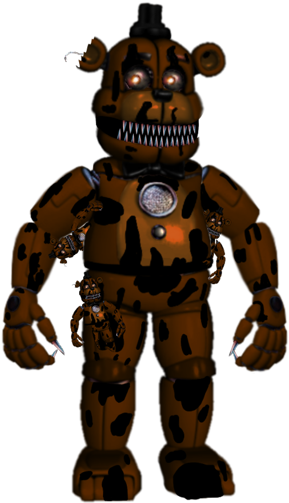 Funtime Nightmare Freddy Fnaf Fnaf4 Fnafsisterlocation Clipart (570x990), Png Download