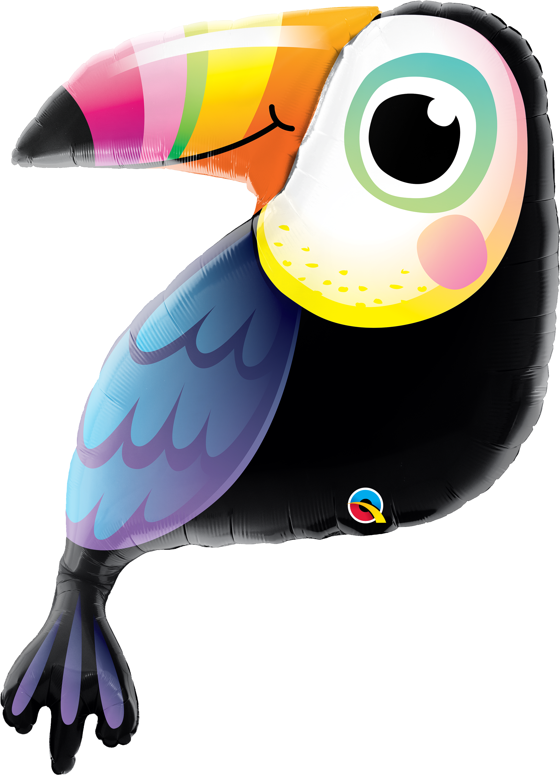 41" Colorful Toucan Foil Balloon - Toucan Balloon Clipart (1891x2607), Png Download