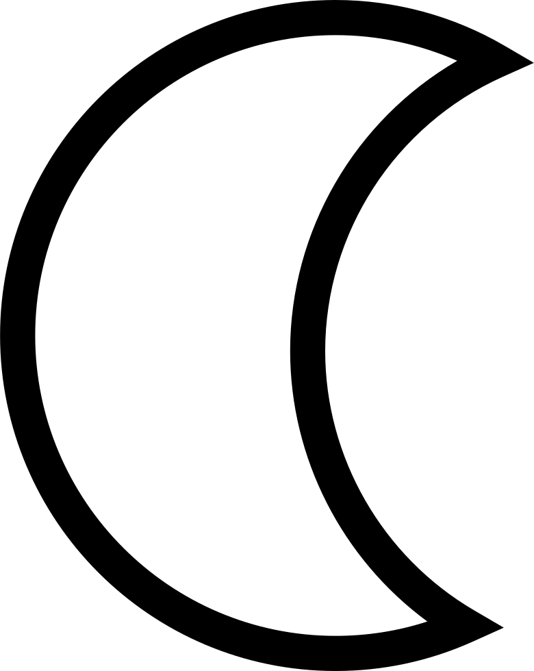 Png File Svg - Half Moon Vector Clipart (780x980), Png Download