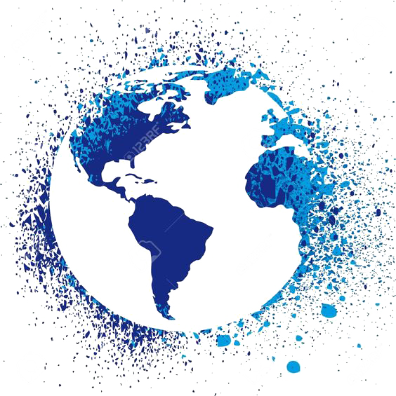 Map United Globe States World Earth Clipart - World Map Globe Png Transparent Png (564x565), Png Download