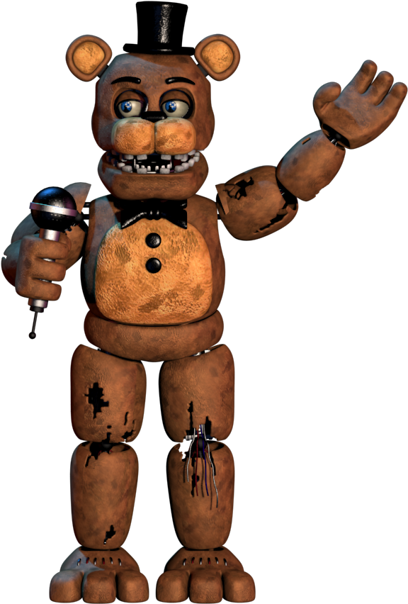 3ds Max Withered Freddy - Fnaf 2 Withered Golden Freddy Clipart (601x900), Png Download
