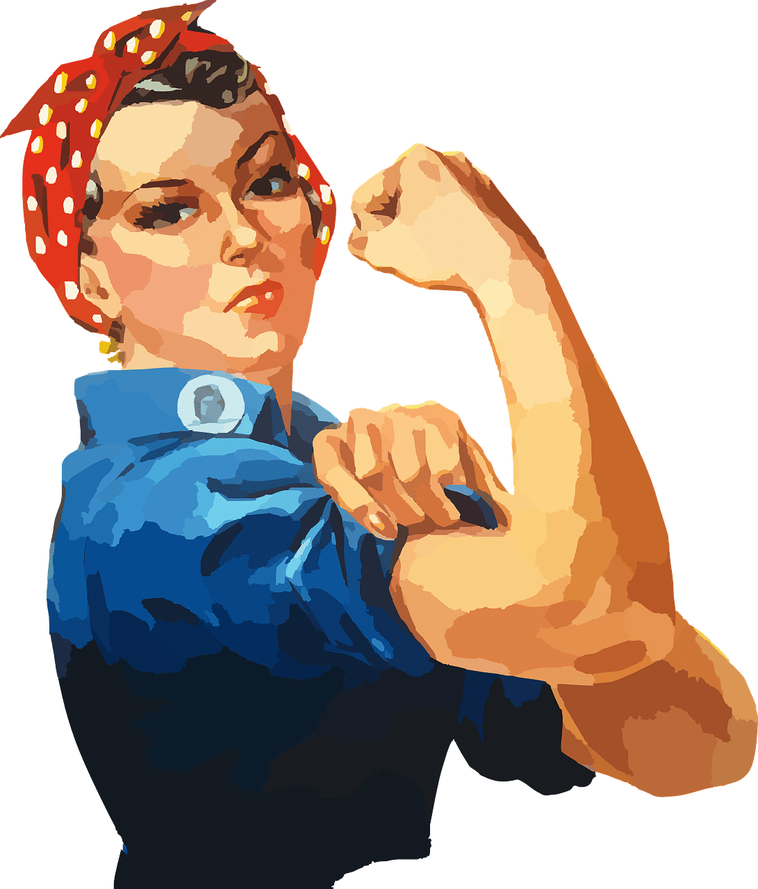 Woman Equality Rosie Riveter Women Workforce - Rosie The Riveter Transparent Clipart (614x720), Png Download