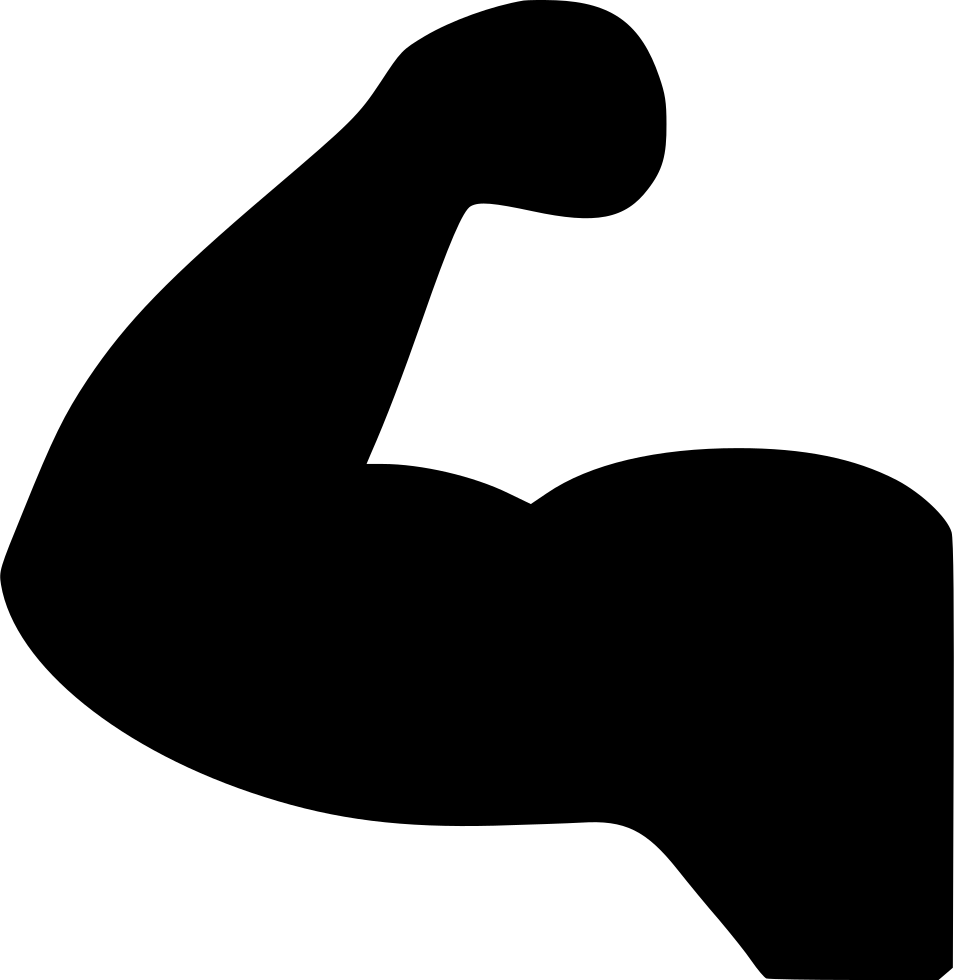 Svg Free Stock Png Icon Free Download Onlinewebfonts - Muscle Png Icon White Clipart (954x980), Png Download