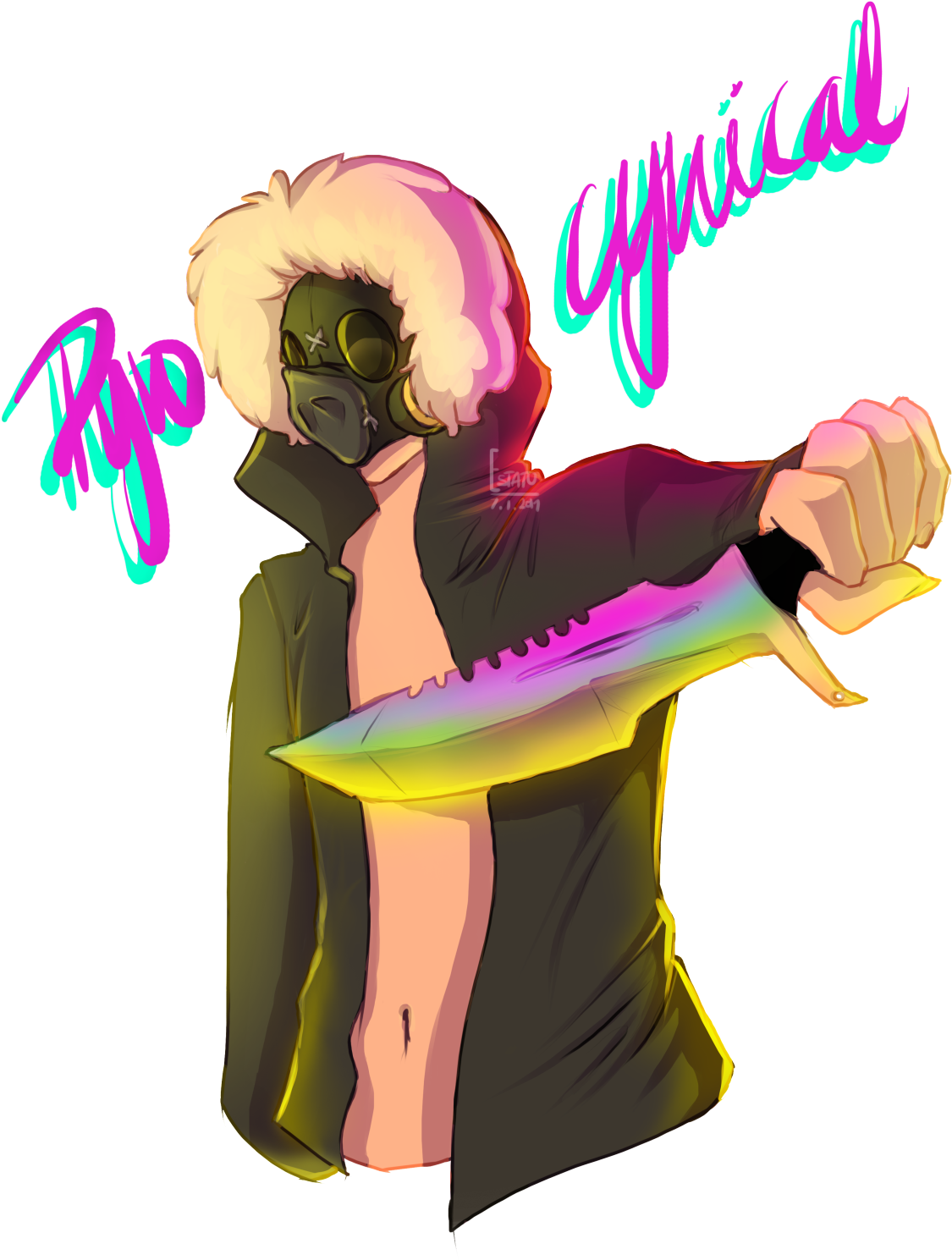 At This Point, This Blog Is A Blue Fanblog - Pyrocynical Human Art Clipart (1280x1810), Png Download