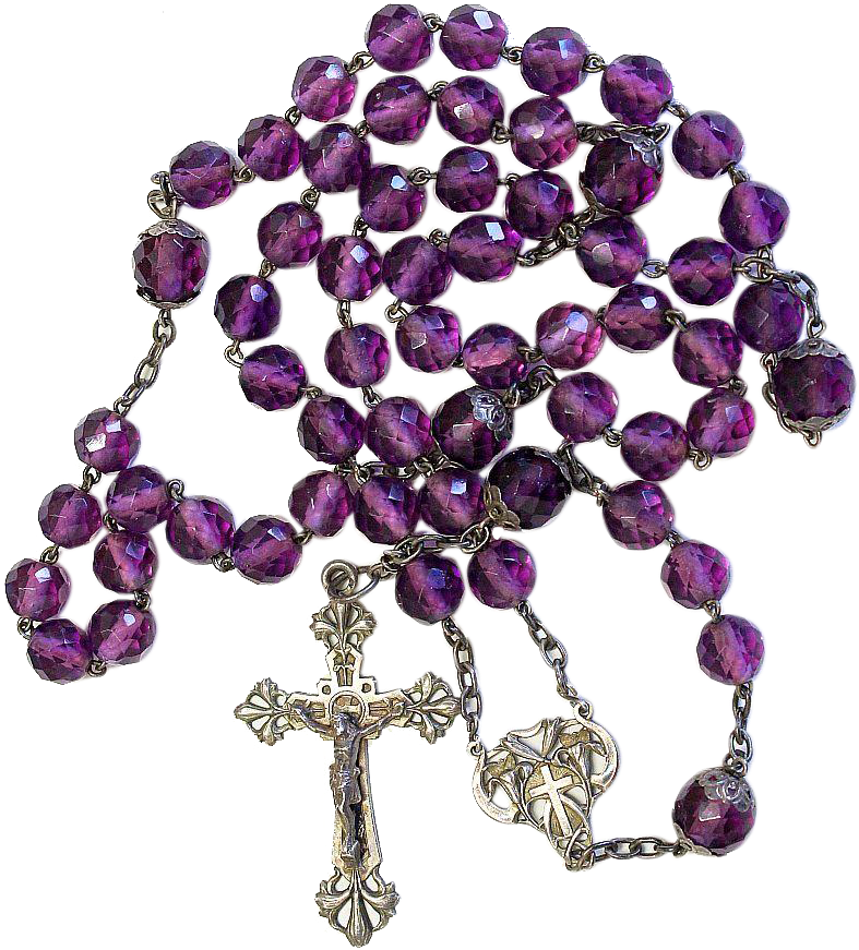All Antique And Vintage Rosaries That I List Come From - Rosary Purple Png Clipart (870x870), Png Download
